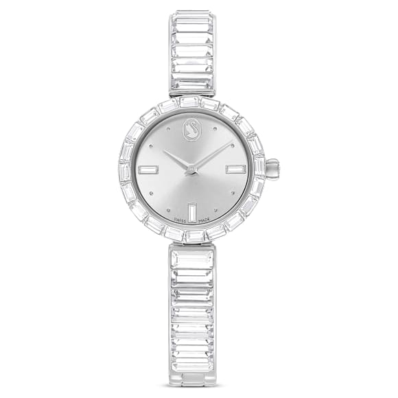 Orologio Matrix Bangle, Fabbricato in Svizzera, Bracciale in cristallo, Bianco, Acciaio inossidabile - Swarovski, 5677487