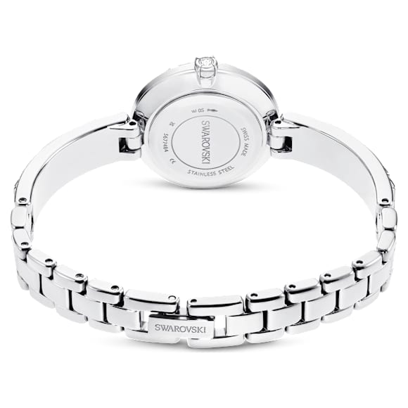 Orologio Matrix Bangle, Fabbricato in Svizzera, Bracciale in cristallo, Bianco, Acciaio inossidabile - Swarovski, 5677487