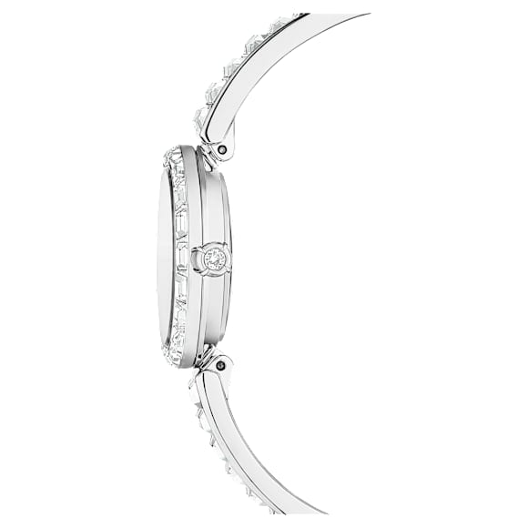 Orologio Matrix Bangle, Fabbricato in Svizzera, Bracciale in cristallo, Bianco, Acciaio inossidabile - Swarovski, 5677487