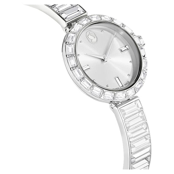 Orologio Matrix Bangle, Fabbricato in Svizzera, Bracciale in cristallo, Bianco, Acciaio inossidabile - Swarovski, 5677487