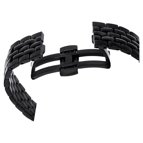 Octea Moon watch, Swiss Made, Moon, Metal bracelet, Black, Black finish - Swarovski, 5677497