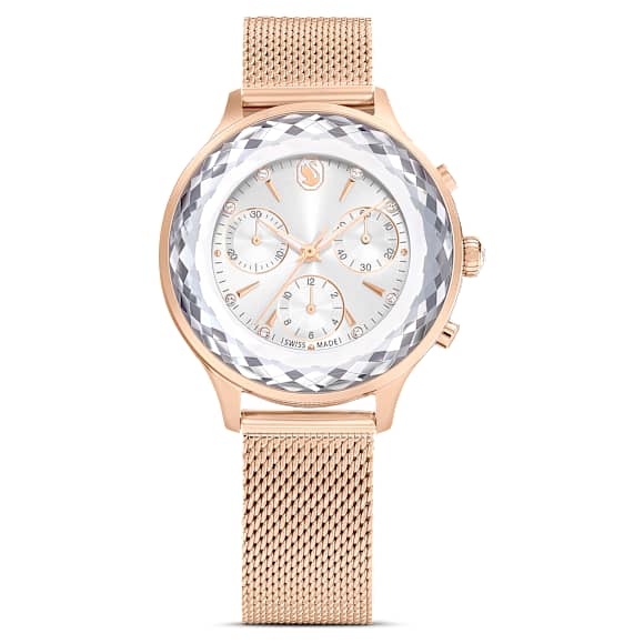 Nova chrono Saat, İsviçre Üretimi, Metal bileklik, Rose Altın tonu