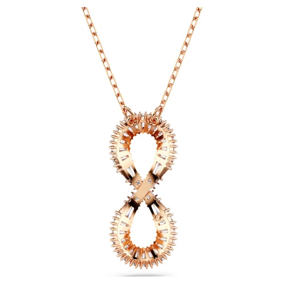 Hyperbola pendant, Infinity, White, 18K rose gold finish - Swarovski, 5677623