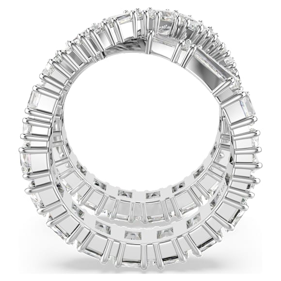 Hyperbola ring, Infinity, White, Silver-tone finish - Swarovski, 5677632