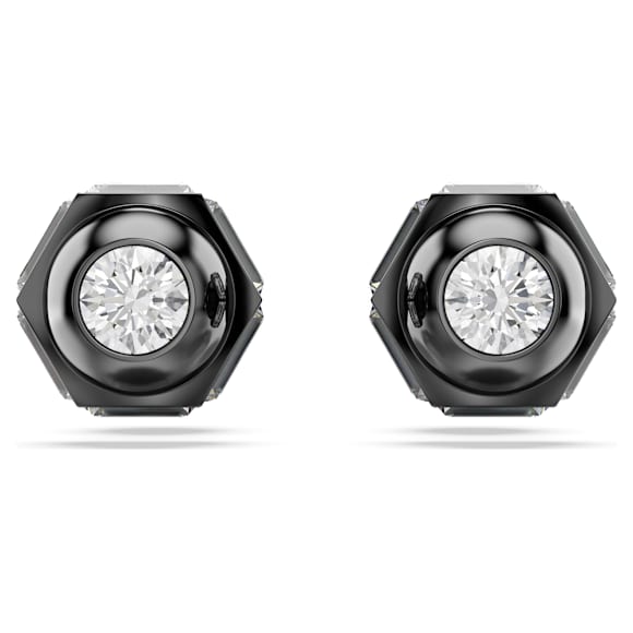 Numina Ohrstecker, Rundschliff, Weiß, Rutheniert - Swarovski, 5677941