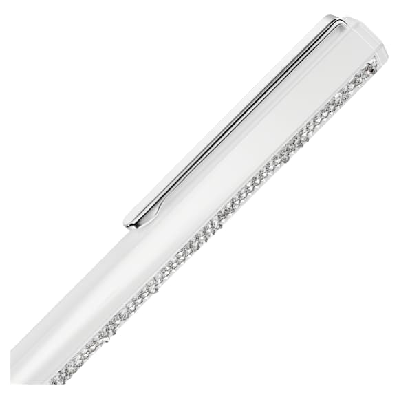 Crystal Shimmer ballpoint pen, White lacquered, Chrome plated - Swarovski, 5678183