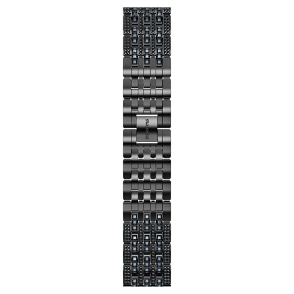 Sparkling princess strap, For Apple Watch® 40mm & 41mm, Black, Black finish - Swarovski, 5678675
