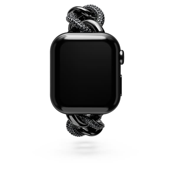 Sparkling Kettenband, Für die Apple Watch® 40 mm & 41 mm, Schwarz, Schwarzes Finish - Swarovski, 5678677