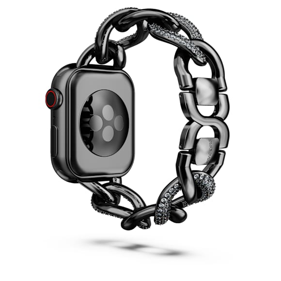 Sparkling Kettenband, Für die Apple Watch® 40 mm & 41 mm, Schwarz, Schwarzes Finish - Swarovski, 5678677