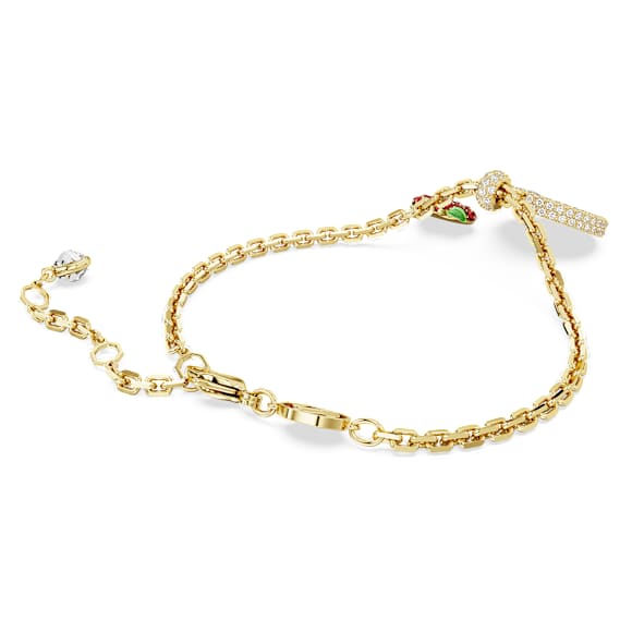 Pulsera I LOVE NY, Roja, Baño tono oro - Swarovski, 5678704