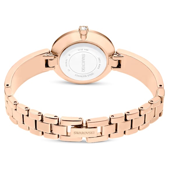 Reloj Illumina, Fabricado en Suiza, Pulsera de cristal, Rosa, Acabado tono oro rosa - Swarovski, 5678756