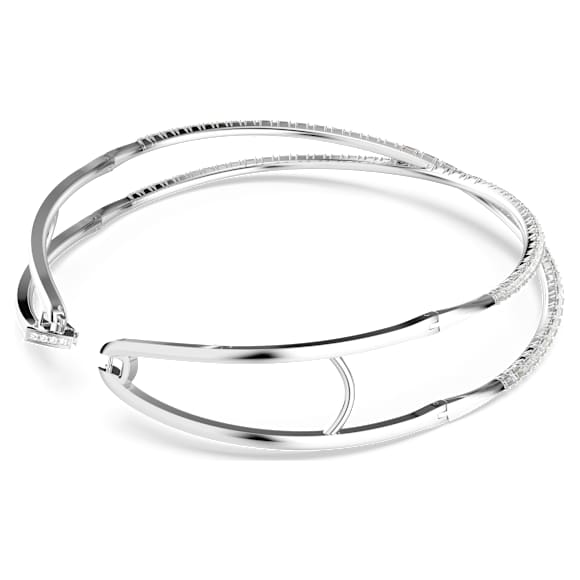 Hyperbola choker, Infinity, White, Rhodium plated - Swarovski, 5679426