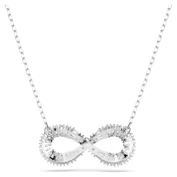 Colgante Hyperbola, Símbolo del infinito, Blanco, Baño de rodio - Swarovski, 5679434