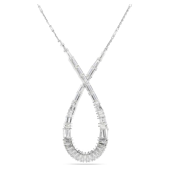 Hyperbola Anhänger, Verschiedene Schliffe, Unendlichkeit, Weiß, Rhodiniert - Swarovski, 5679438