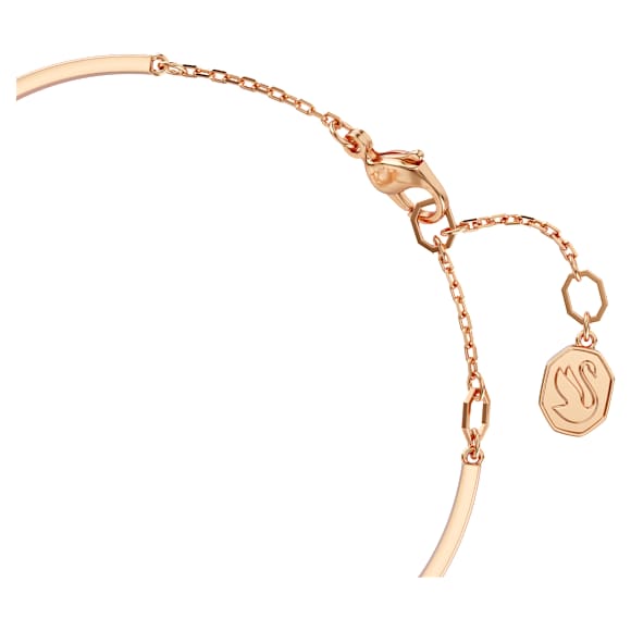 Hyperbola bangle, Infinity, White, Rose gold-tone plated - Swarovski, 5679443