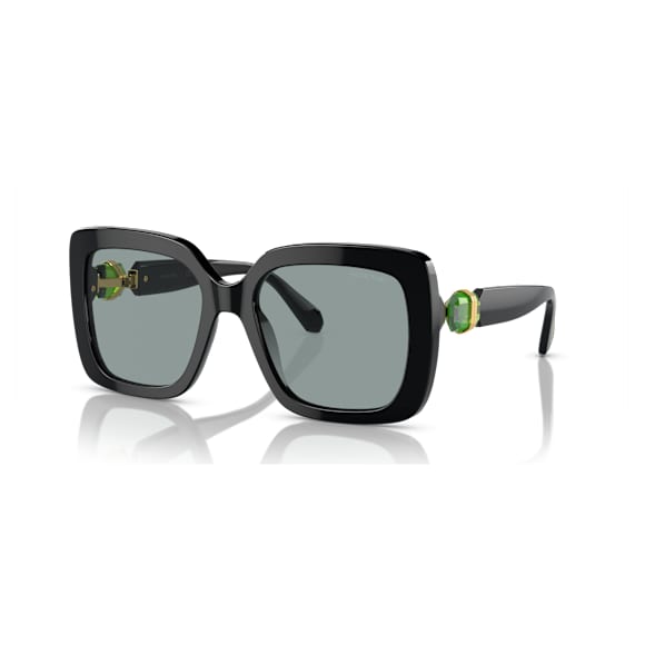 Sunglasses, Oversized, Square shape, SK6001, Black - Swarovski, 5679521