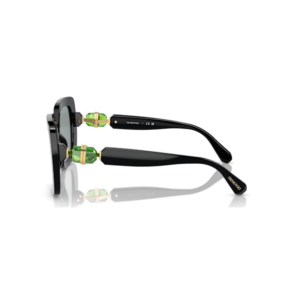 Sunglasses, Oversized, Square shape, SK6001, Black - Swarovski, 5679521