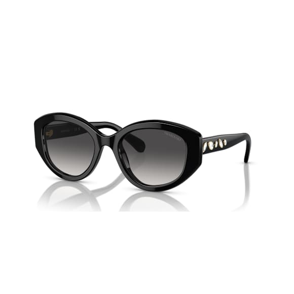 Sunglasses, Cat-eye shape, SK6005, Black - Swarovski, 5679527