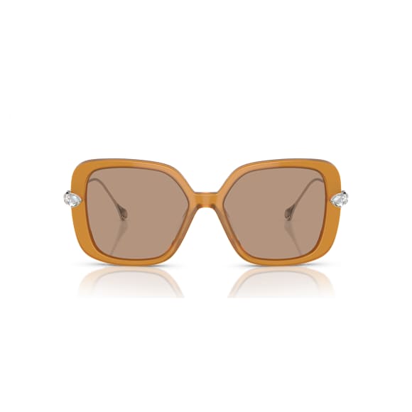 Sunglasses, Oversized, Square shape, SK6011, Brown - Swarovski, 5679528