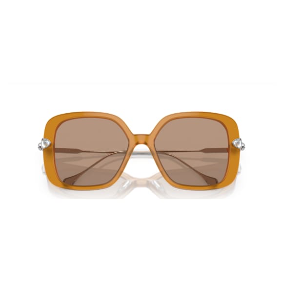 Sunglasses, Oversized, Square shape, SK6011, Brown - Swarovski, 5679528