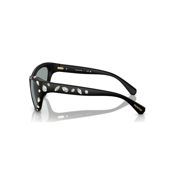 Sunglasses, Cat-Eye shape, SK6007, Black - Swarovski, 5679529