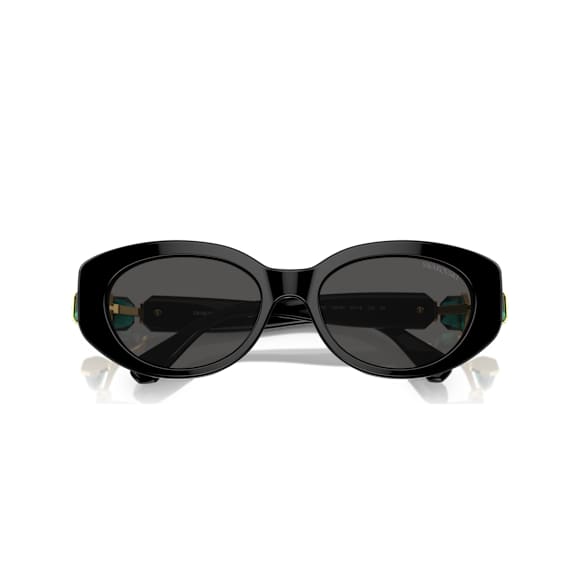 Sunglasses, Cat-eye shape, SK6002, Black - Swarovski, 5679544