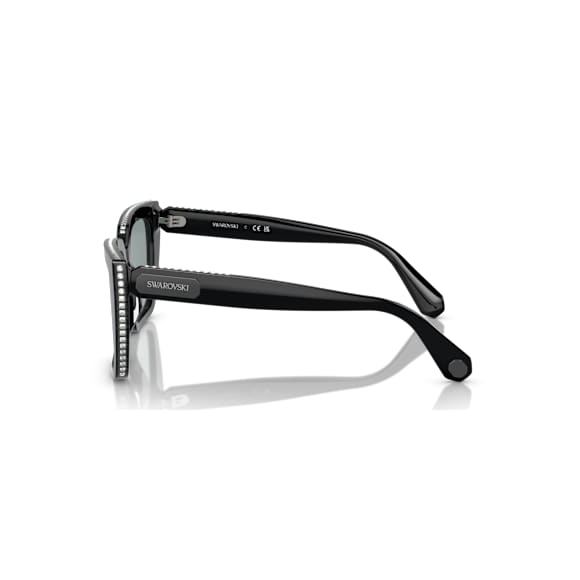 Sunglasses, Square shape, SK6013, Black - Swarovski, 5679551