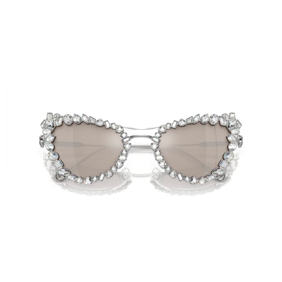 Occhiali da sole a clip 2 in 1, Statement, Forma Cat-eye, SK7011, Bianchi - Swarovski, 5679552