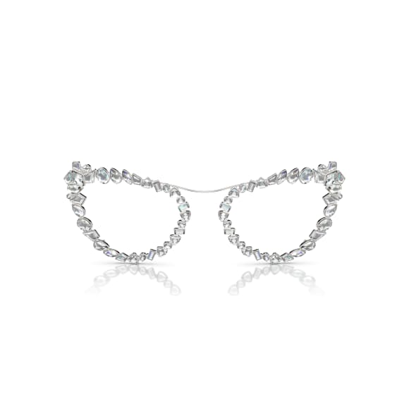 Occhiali da sole a clip 2 in 1, Statement, Forma Cat-eye, SK7011, Bianchi - Swarovski, 5679552