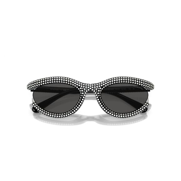 Okulary przeciwsłoneczne, Kształt owalny, SK6006, Czarne - Swarovski, 5679553