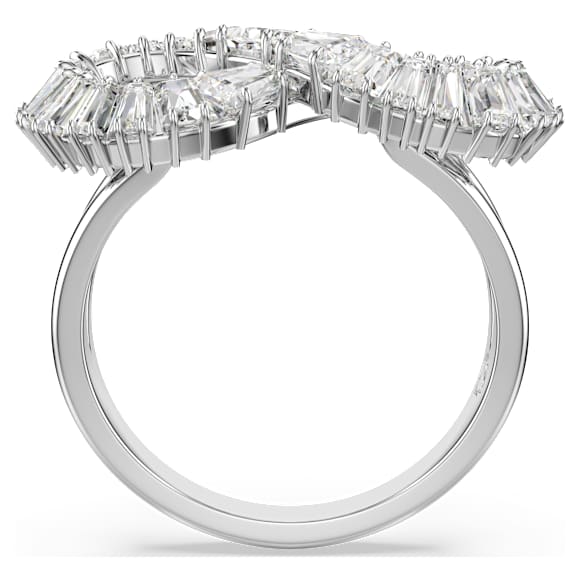 Hyperbola cocktail ring, Infinity, White, Rhodium plated - Swarovski, 5679695