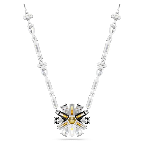 Idyllia Halskette, Blume, Gelb, Rhodiniert - Swarovski, 5679916