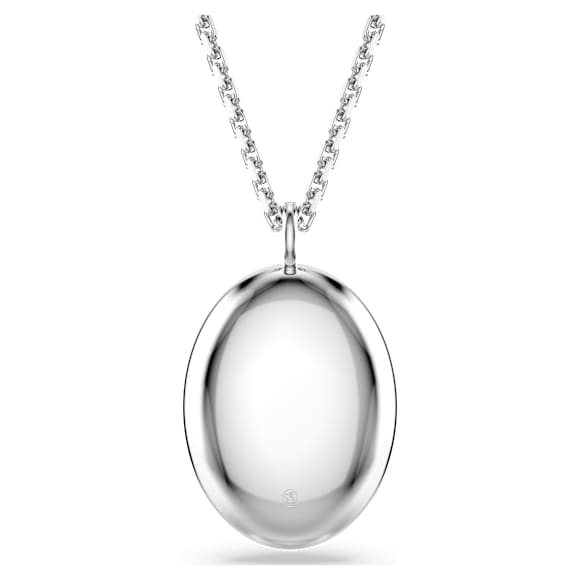 Idyllia pendant, Flower, Yellow, Rhodium plated - Swarovski, 5679917
