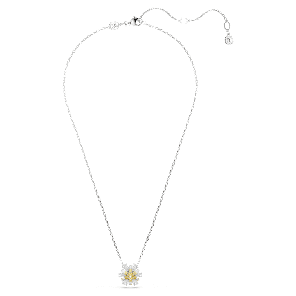 Pingente Idyllia, Flor, Amarelo, Lacado a ródio - Swarovski, 5679939