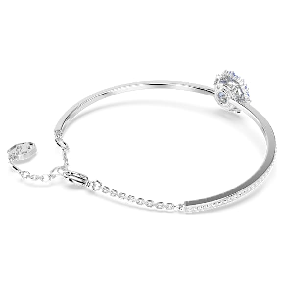 Idyllia 手鐲, 花朵, 藍色, 鍍白金色 - Swarovski, 5680014