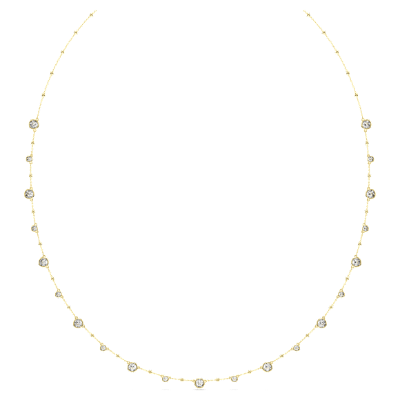 Collana Imber, Taglio Round, Bianca, Placcato color oro - Swarovski, 5680091