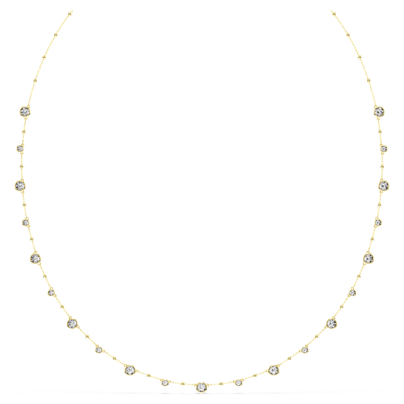 Lanțișor Imber, Tăietură rotundă, Alb, Finisaj din aur de 18k - Swarovski, 5680091