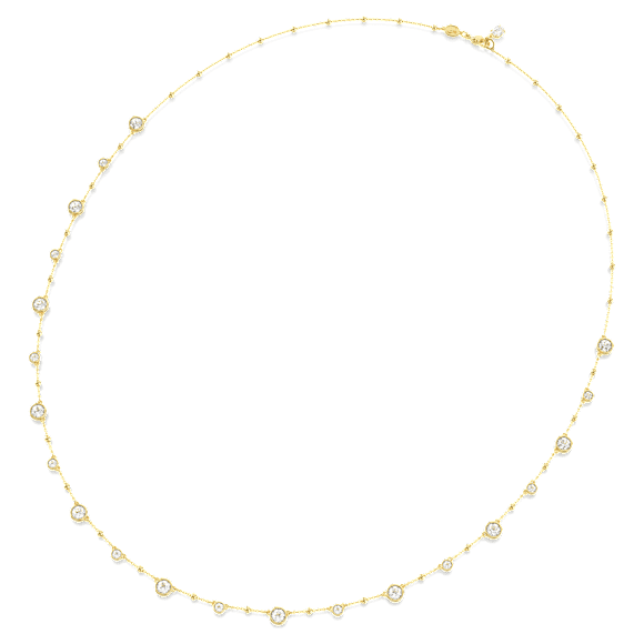 Collana Imber, Taglio Round, Bianca, Placcato color oro - Swarovski, 5680091