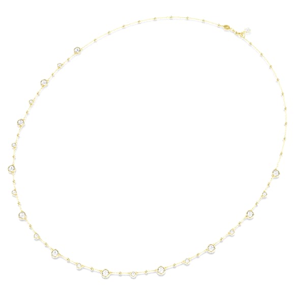 Collar Imber, Talla redonda, Blanco, Baño tono oro - Swarovski, 5680091