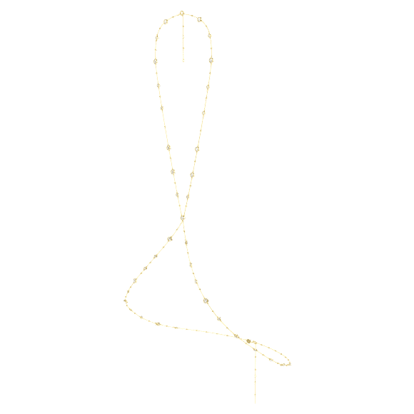 Cadena para el cuerpo Imber, Talla redonda, Blanca, Baño tono oro - Swarovski, 5680096