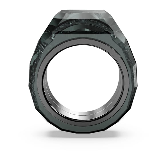 Lucent cocktail ring, Black, Ruthenium plated - Swarovski, 5680126