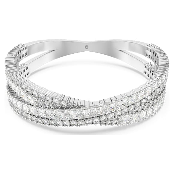 Hyperbola Armreif, Verschiedene Schliffe, Unendlichkeit, Weiß, Rhodiniert - Swarovski, 5680267