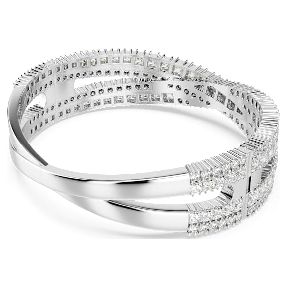 Hyperbola Armreif, Verschiedene Schliffe, Unendlichkeit, Weiß, Rhodiniert - Swarovski, 5680267