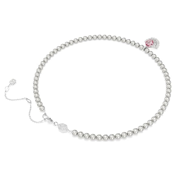 Pendente Idyllia, Taglio misto, Crystal Pearl, Conchiglia, Rosa, Placcato rodio - Swarovski, 5680297