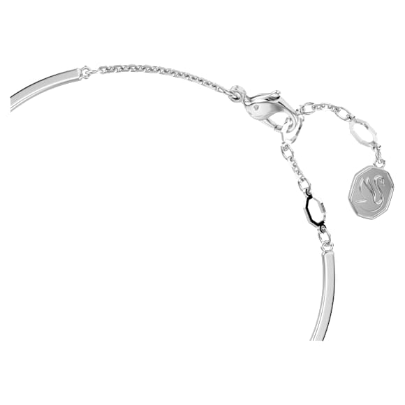 Hyperbola bangle, Heart, Blue, Rhodium plated - Swarovski, 5680393