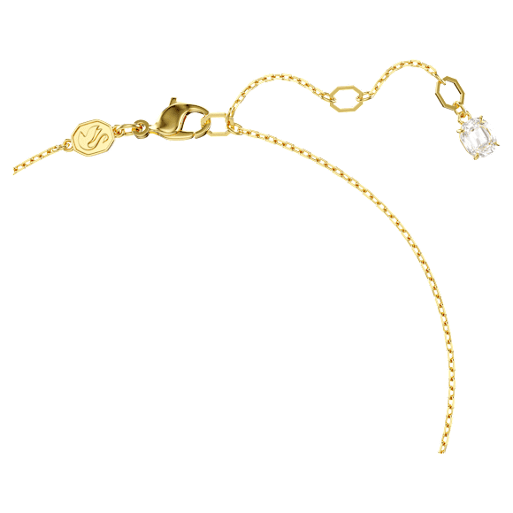 Idyllia Anhänger, Kristallperle, Herz, Weiß, 18K Goldbeschichtet - Swarovski, 5680399