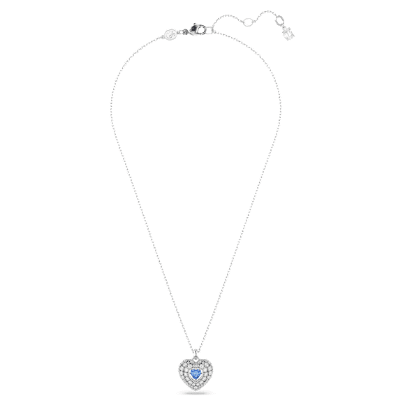 Hyperbola hanger, Hart, Blauw, Rodium toplaag - Swarovski, 5680403