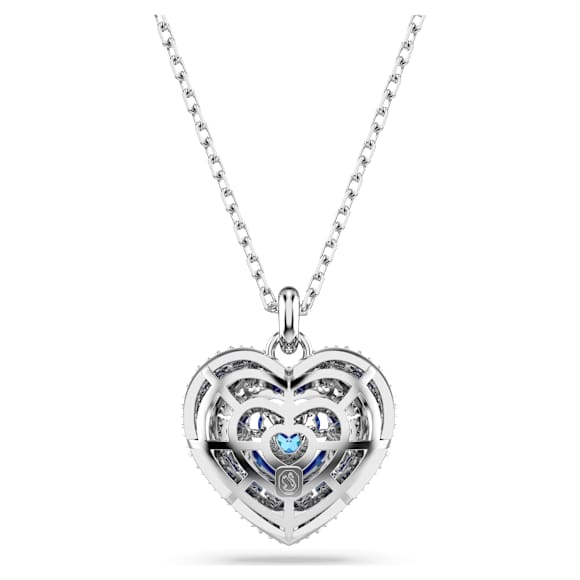 Hyperbola hanger, Hart, Blauw, Rodium toplaag - Swarovski, 5680403