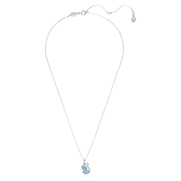 Colgante Swarovski Iconic Swan, Cisne, Pequeño, Azul, Baño de rodio - Swarovski, 5680422