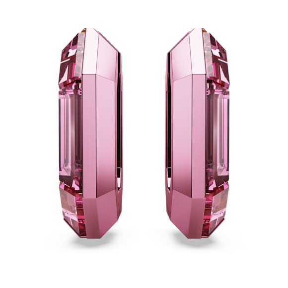 Pendientes de aro Lucent, Forma octagonal, Pequeños, Rosas - Swarovski, 5680783
